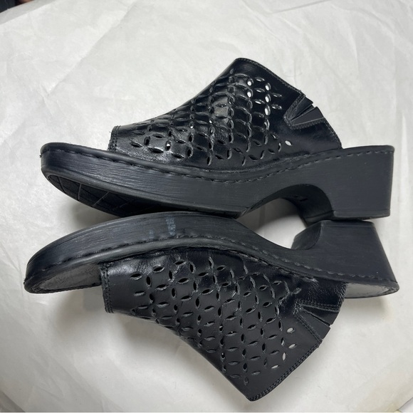 Josef Seibel Rebecca 25 Women Black Leather Slide Platform Sandals. 39 US 8 - Picture 10 of 11